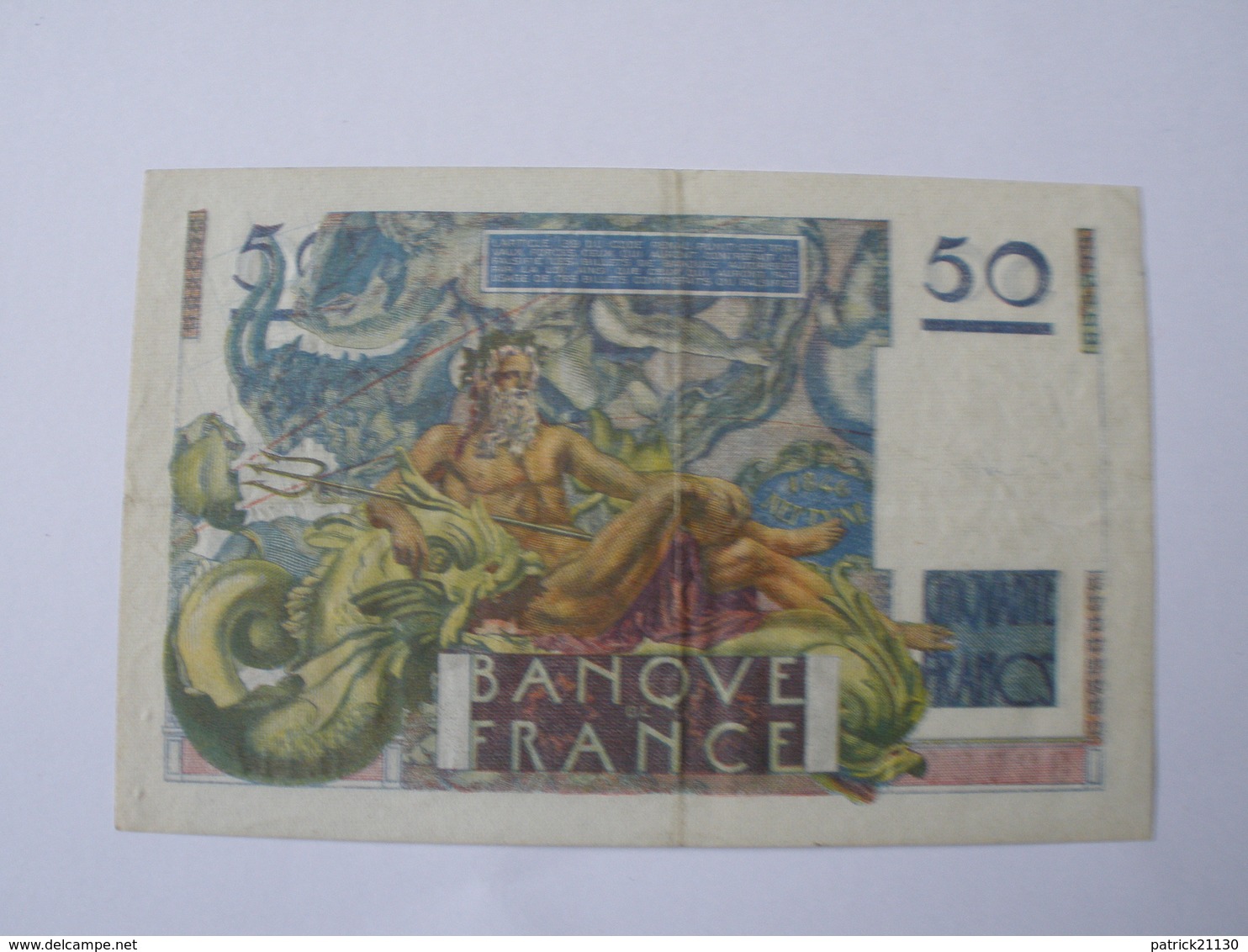 RARE BILLET DE 50F LE VERRIER NUMERO SERIE  RADAR 32723 - 50 F 1946-1951 ''Le Verrier''