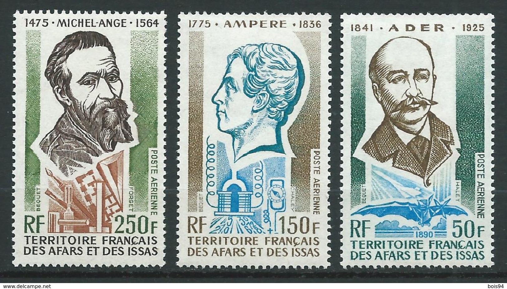 AFARS ET ISSAS 1975 . Poste Aérienne  N°s 106 , 107 Et 108 . Neufs ** (MNH) - Unused Stamps