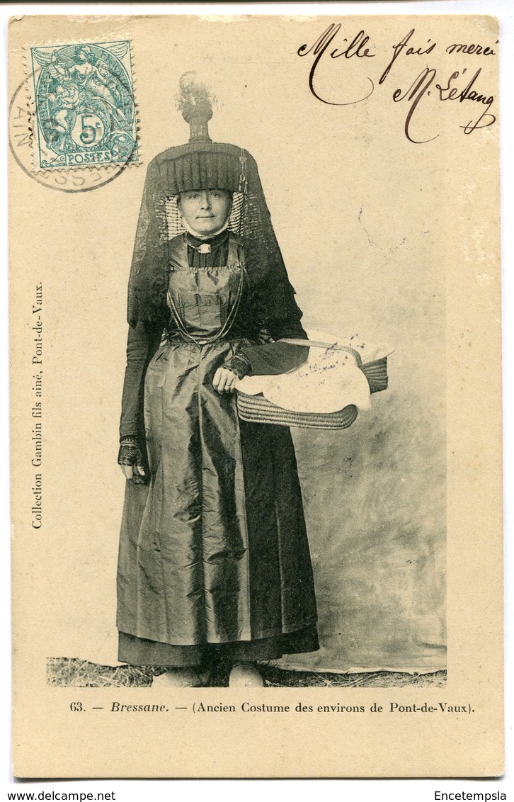 CPA - Carte Postale - Folklore - Bressane - Ancien Costume Des Environs De Pont-de-Vaux (M8032) - Costumi