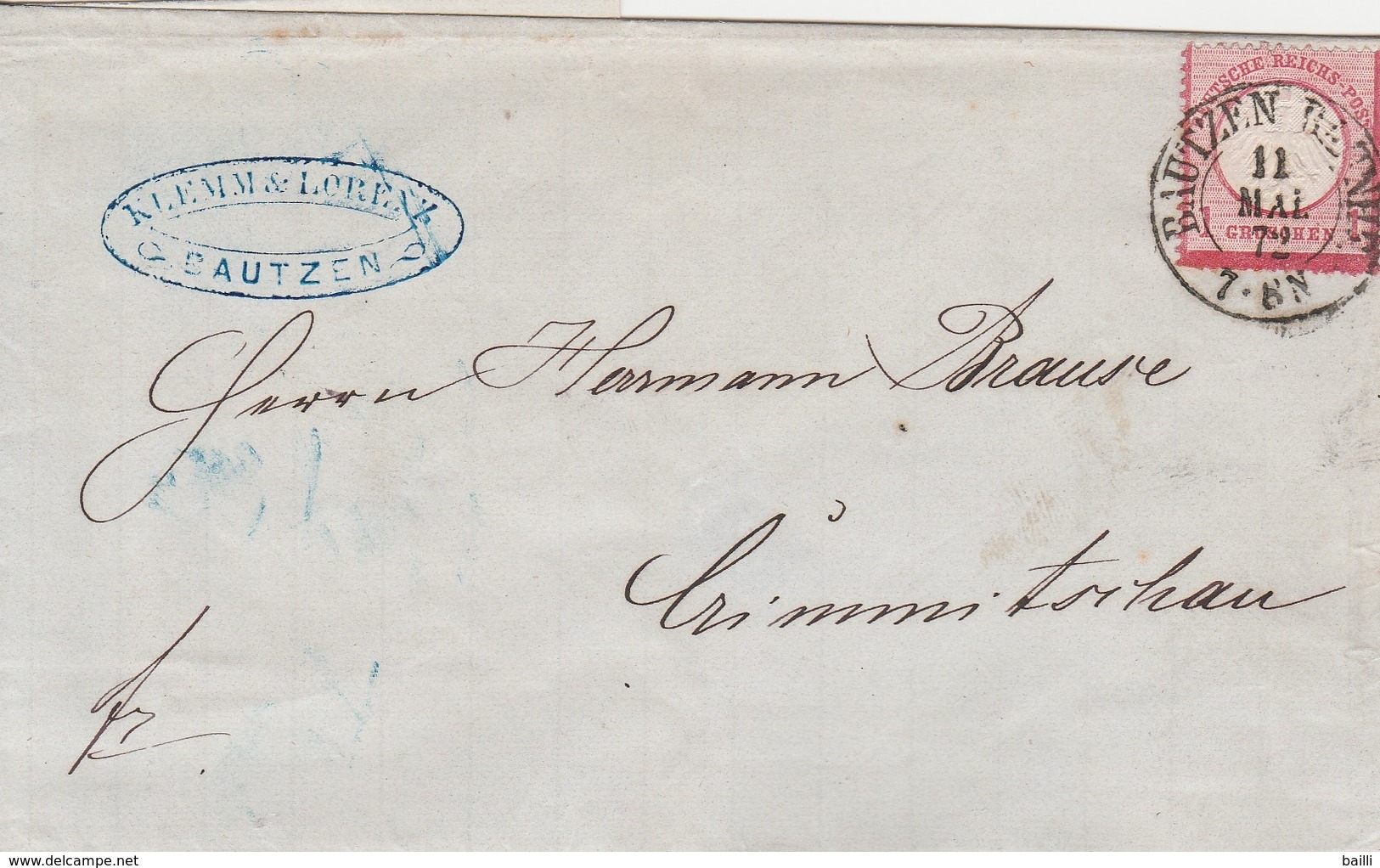 Allemagne Lettre Bautzen 1872 - Briefe U. Dokumente