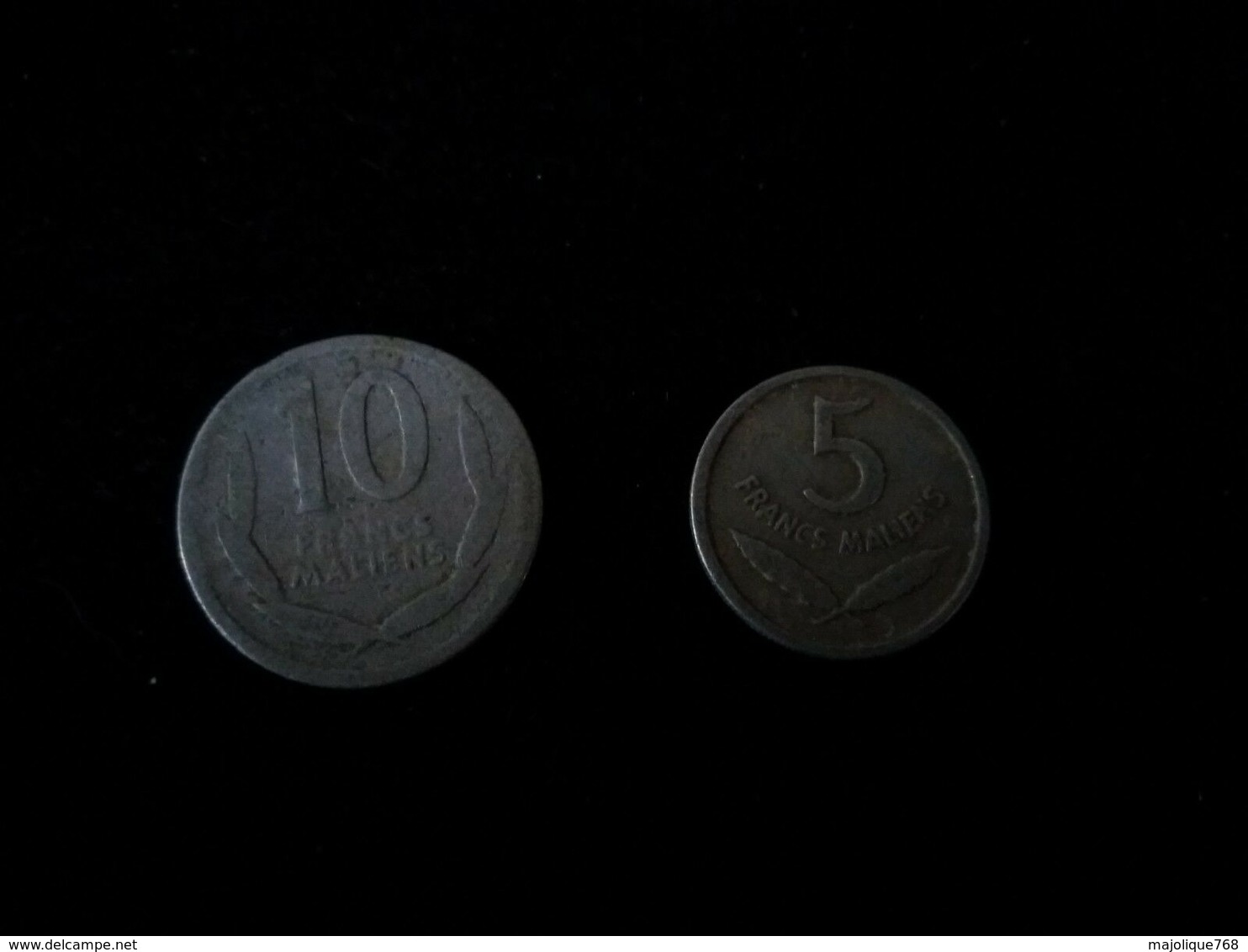 2 Pièces Du Mali - 10 Francs Maliens En B Et 5 Francs Maliens En TTB 1961 Aluminium - Mali (1962-1984)