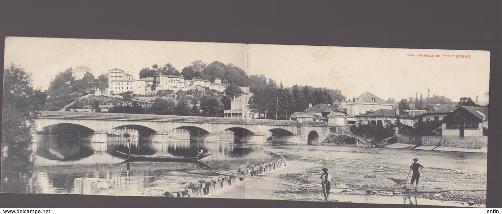 Haute Garonne / 2 Cartes Lettres Panorama (double Format /  : Montrejeau + Luchon - Montréjeau