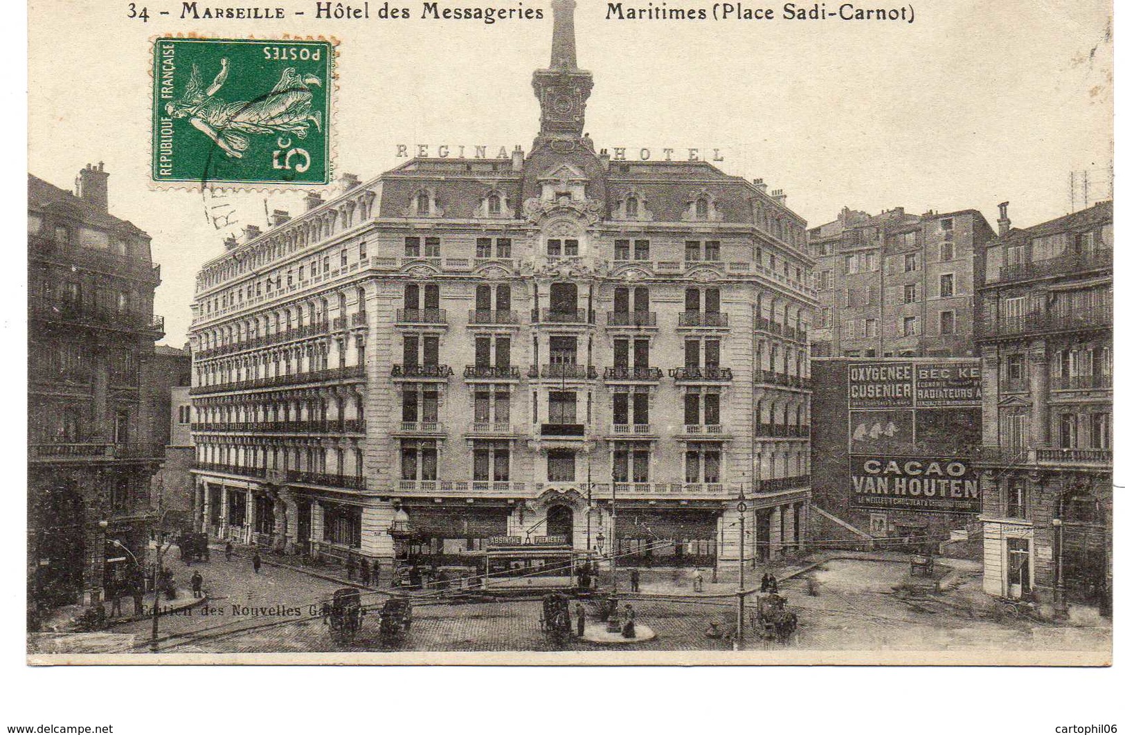 - CPA MARSEILLE (13) - Hôtel Des Messageries Maritimes (Place Sadi-Carnot) - Edition Nouvelles Galeries N° 34 - - Monuments