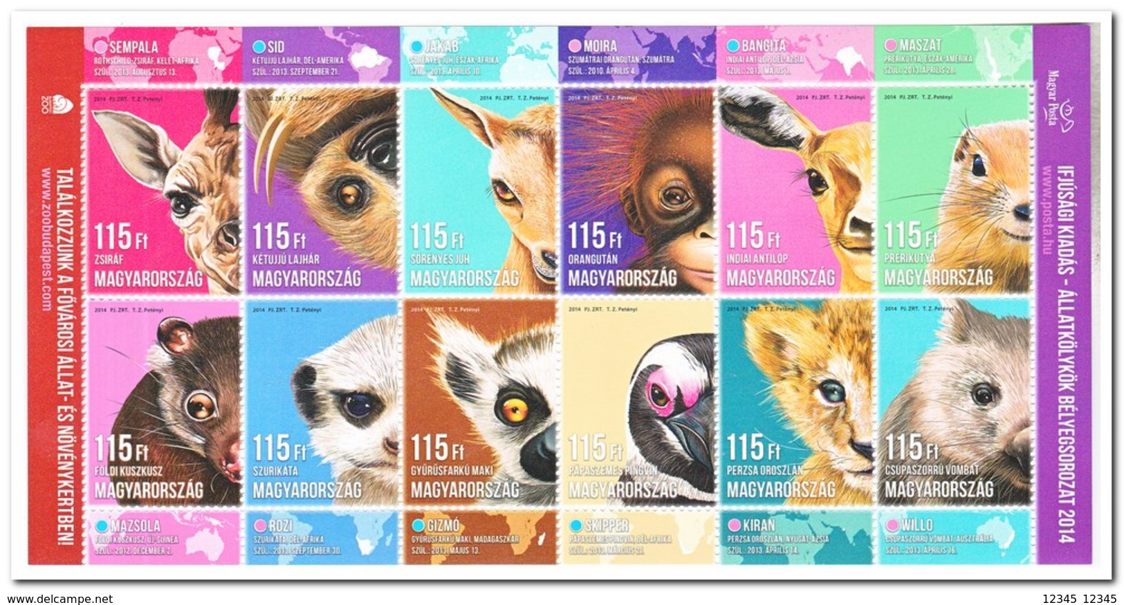 Hongarije 2014, Postfris MNH, Animals - Ongebruikt