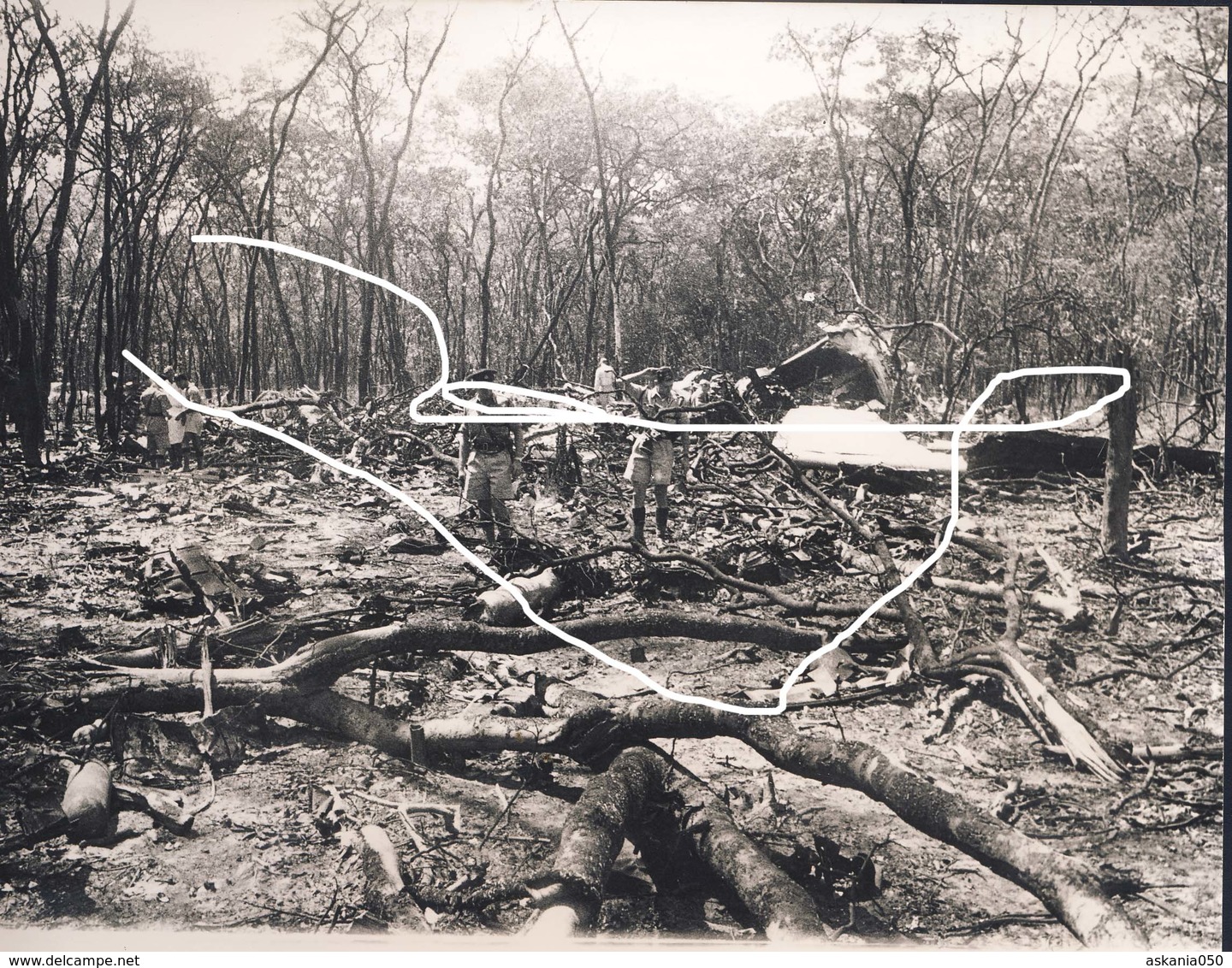 7 1961. Ndola Rhodesia. Katanga Belgian Congo Crash Of UNO Chief Dag Hammarskjoeld/ Press Photo - Aviation