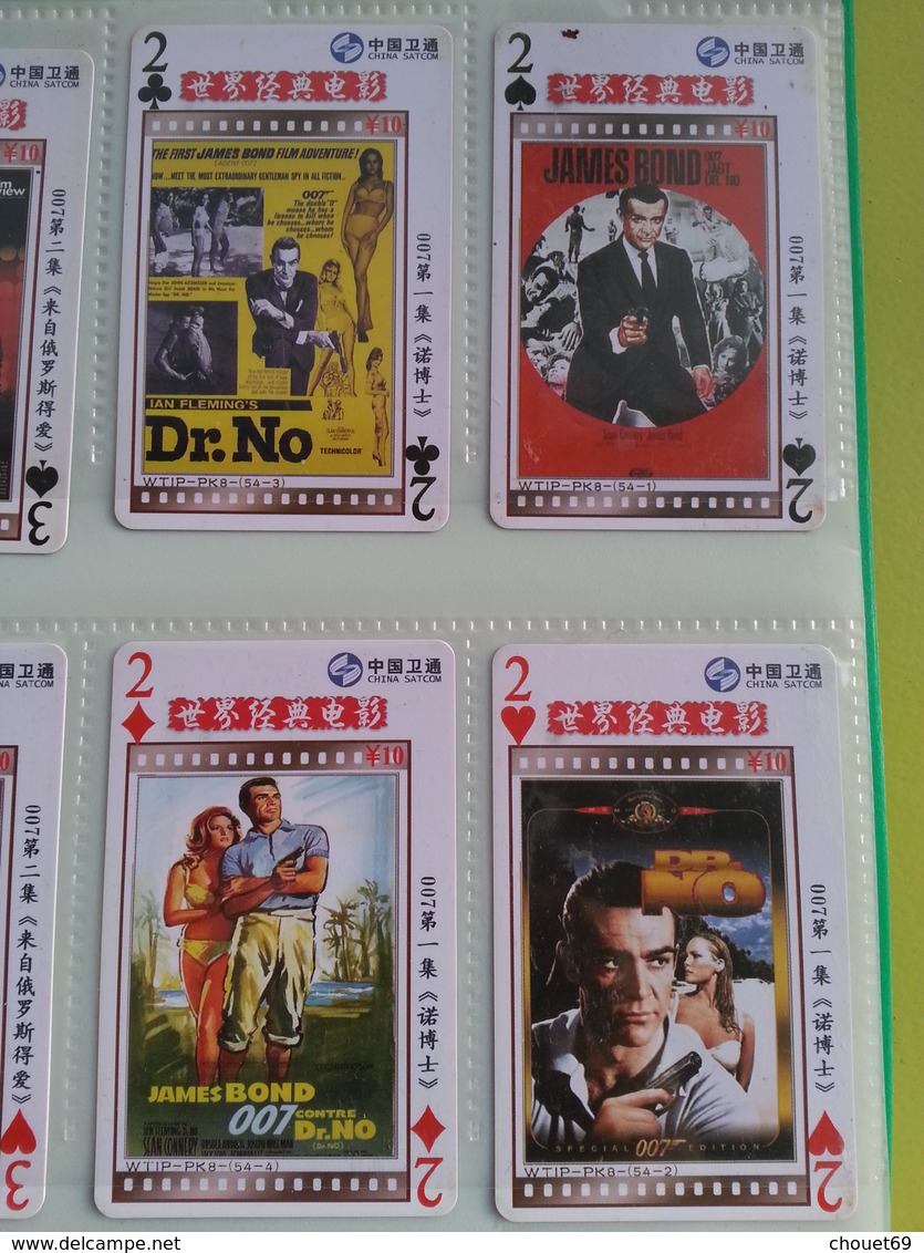 CHINA SAT COM - 007 James Bond Série 54 Cartes Jeu De Carte Complet Affiche Film WTIP - PK8 - China