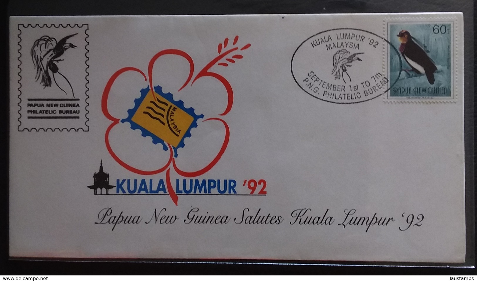 Papua New Guinea 1992 Kuala Lumpur '92 Souvenir Cover - Papouasie-Nouvelle-Guinée