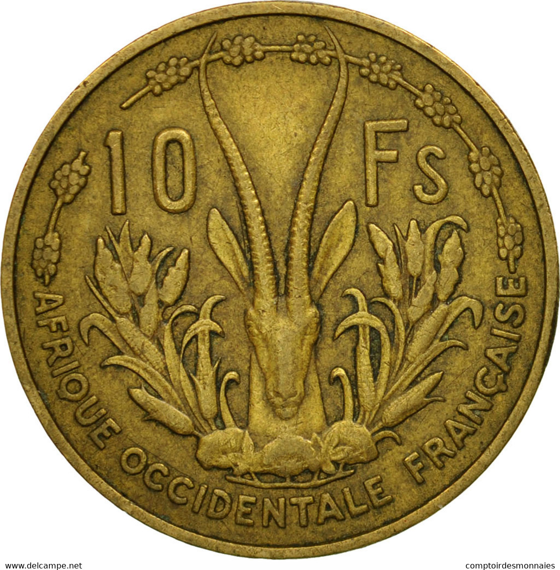 Monnaie, French West Africa, 10 Francs, 1956, Paris, TTB, Aluminum-Bronze, KM:6 - Costa D'Avorio
