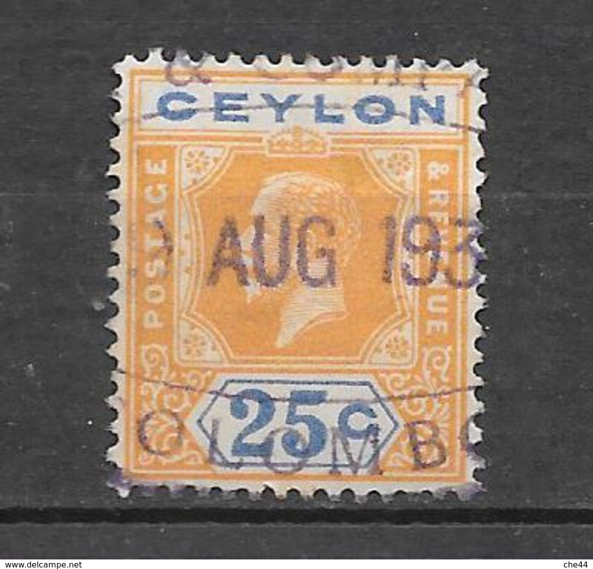 1921 - 28 : Georges V. N°215 Chez YT. (Voir Commentaires) - Ceylan (...-1947)