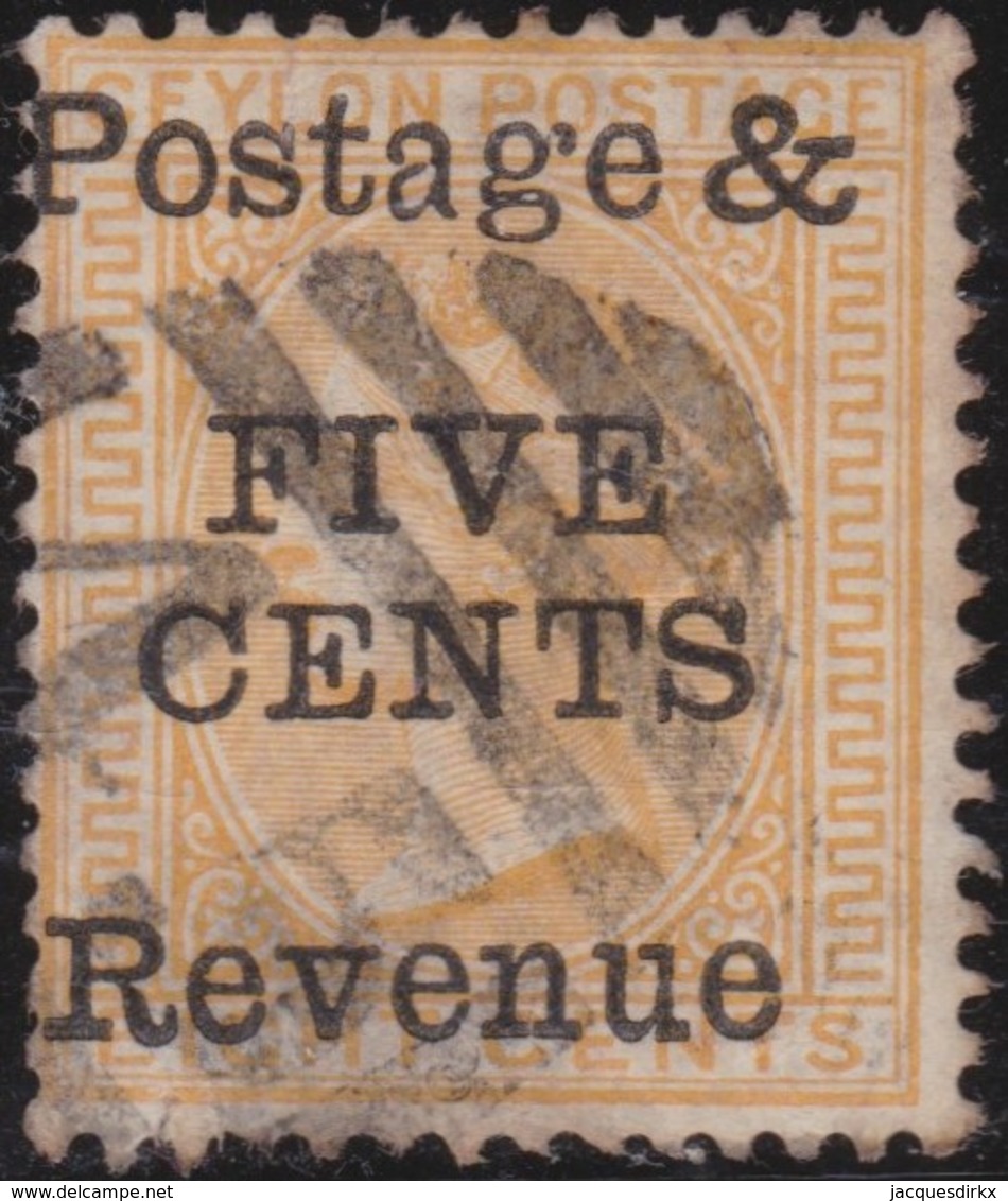 Ceylon         .   SG  .  179 .  Thin Spot     .  O     .      Cancelled    .   /    .   Gebruikt - Ceylon (...-1947)