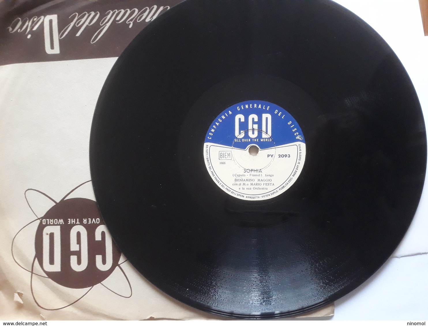 CGD  -  1958.  Serie  PV  Nr. 2093. Beniamino Maggio - 78 Rpm - Gramophone Records