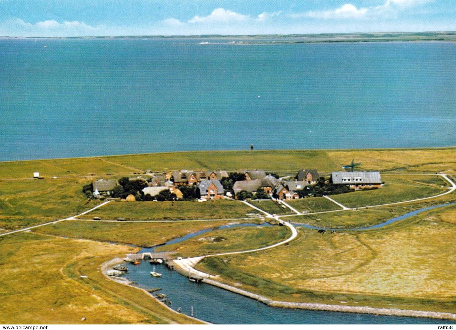 1 AK Germany * Blick Auf Die Hallig Oland - Luftbildaufnahme * - Halligen