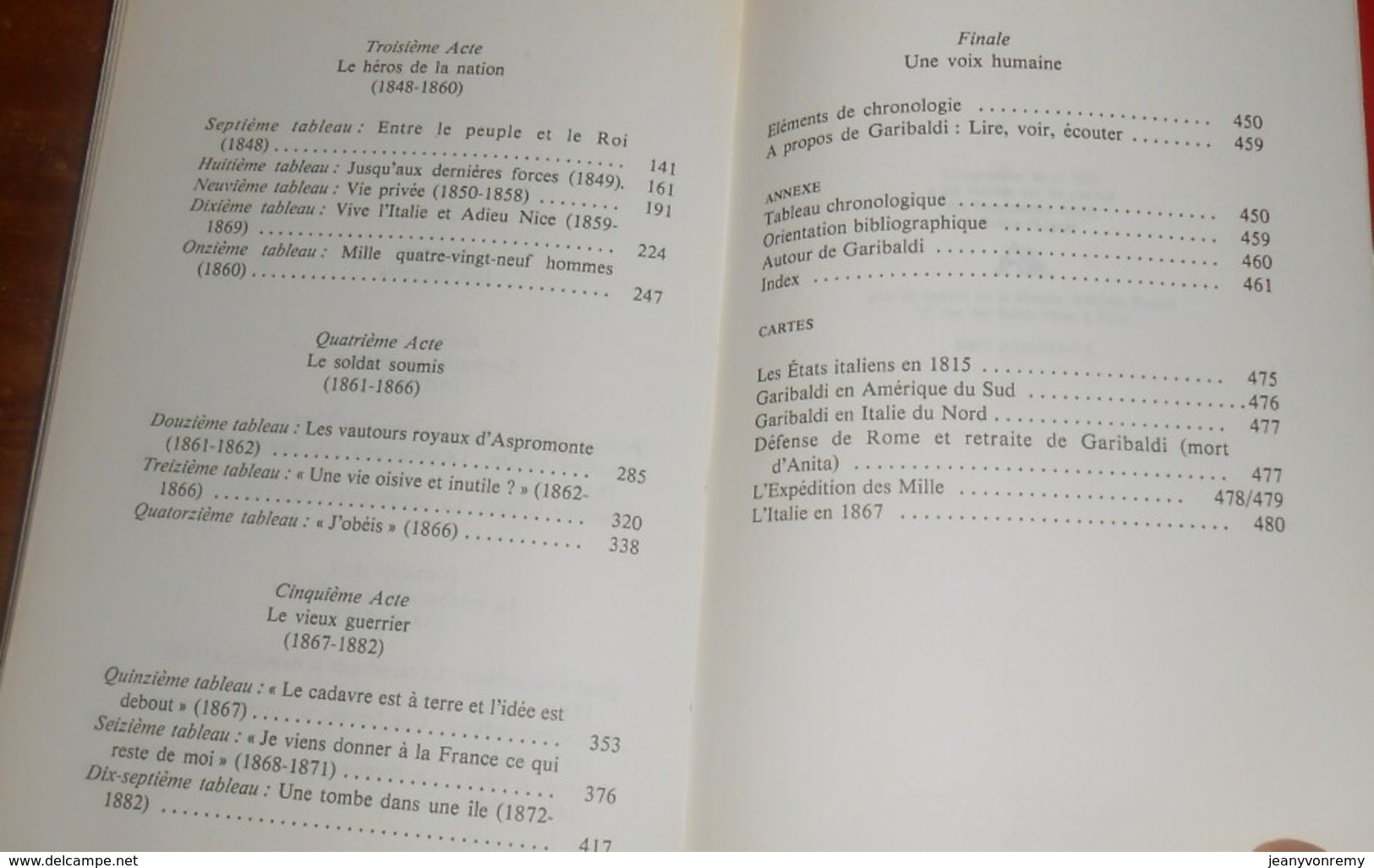 Garibaldi. La Force D'un Destin.Max Gallo. 1982. - Histoire