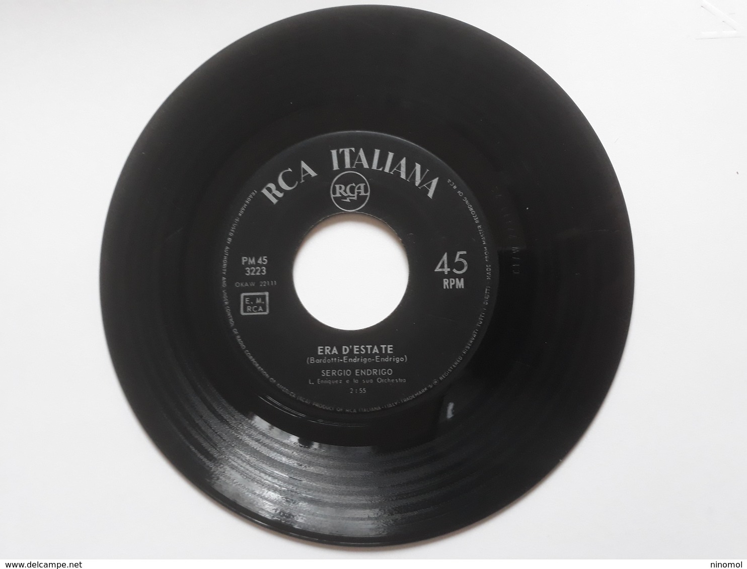 Sergio Endrigo  -  Era D' Estate   RCA Italiana PM 45;   Anno 1963. - Soul - R&B