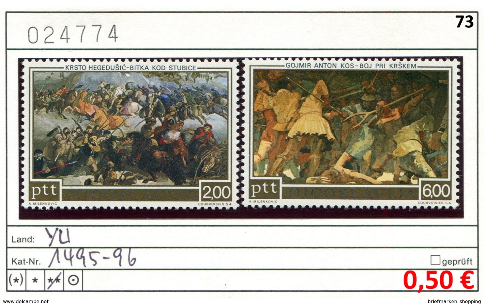 Jugoslawien - Yougoslavie - Jugoslavija - Michel 1495-1496 - ** Mnh Neuf Postfris - Nuevos