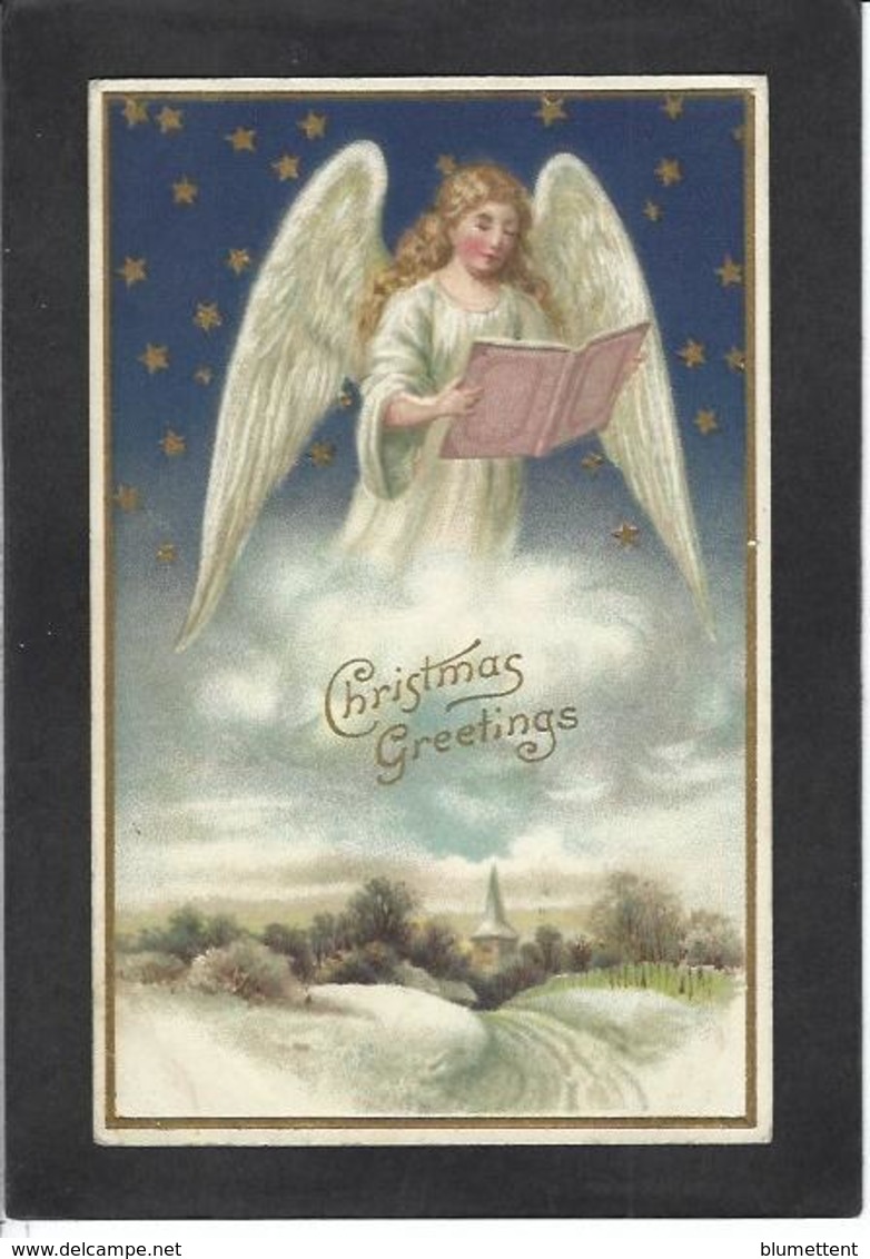 CPA Ange Angel écrite Gaufré Embossed - Engel