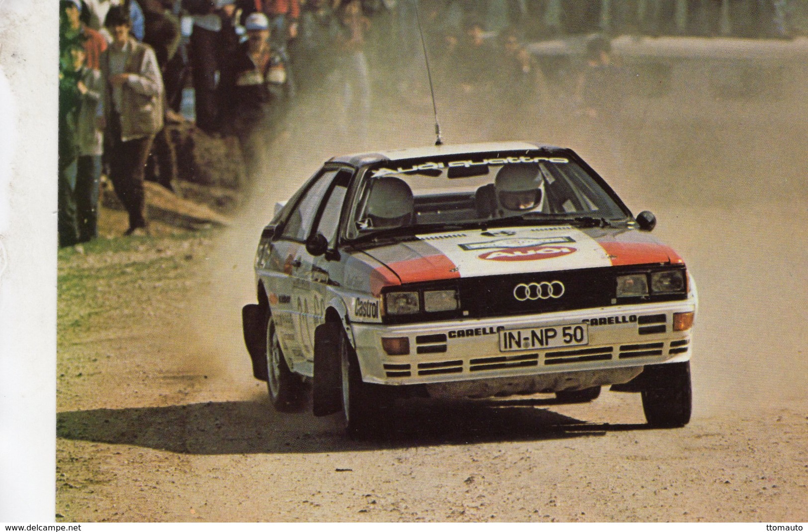 Audi Quattro  -  Pilote: Michele Cinotto  - Rallye San Remo 1982 - Carte Postale - Rallyes