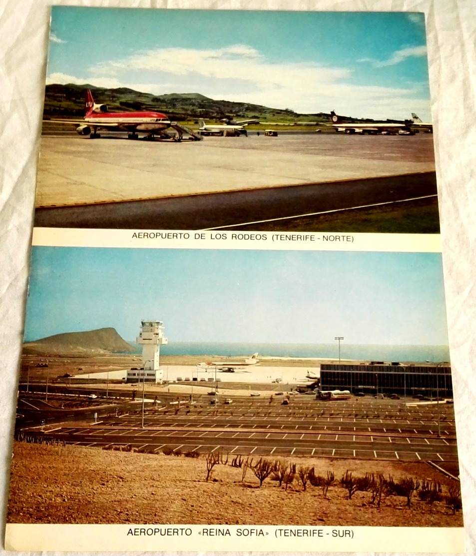 Old Photographs Taken From A Book - Los Rodeos Airport And Reina Sofía Airport, Tenerife / 1979 / 30x21cm - Lieux