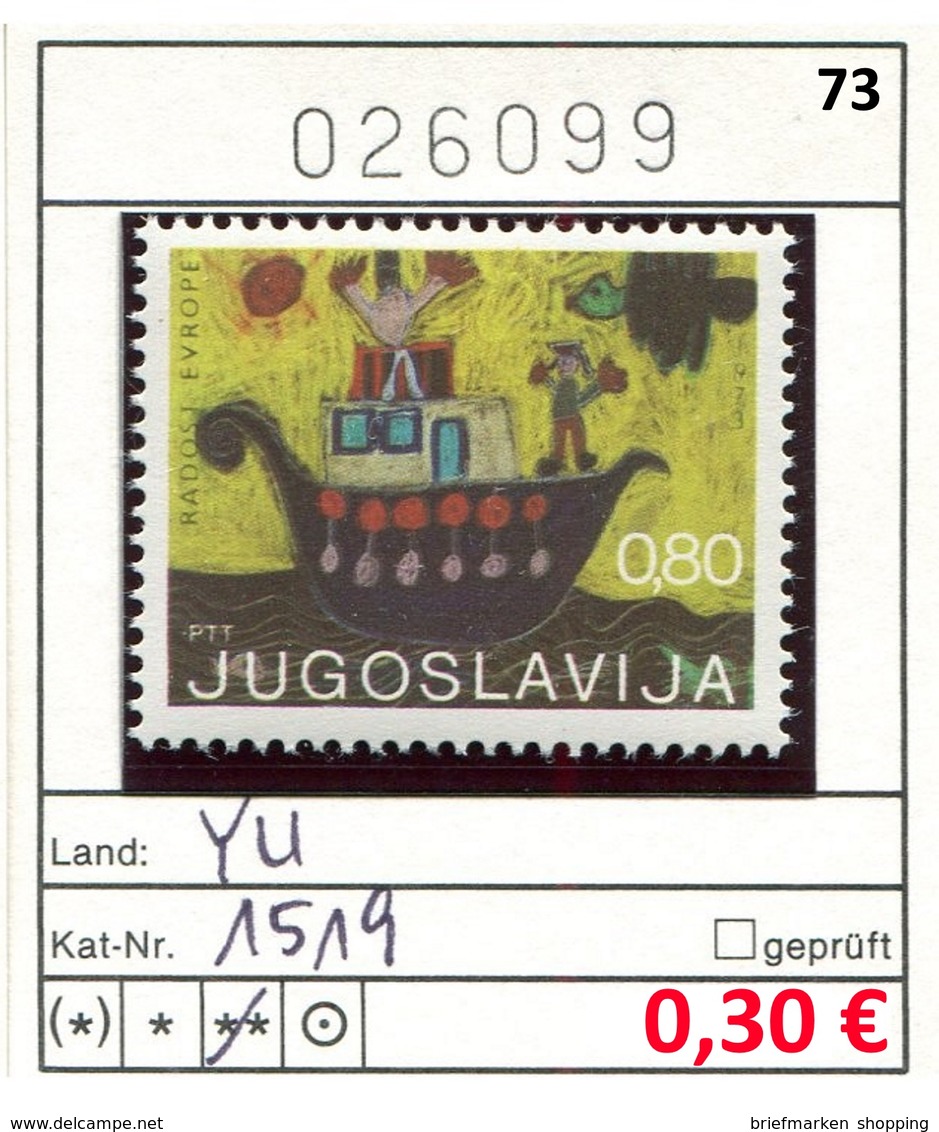 Jugoslawien - Yougoslavie - Jugoslavija - Michel 1519 - ** Mnh Neuf Postfris - - Ungebraucht