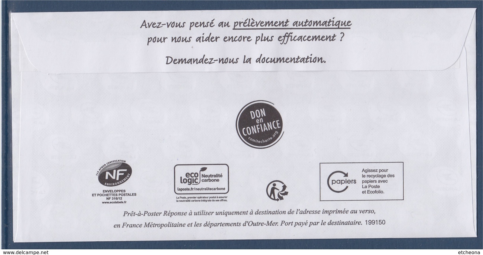 = Entier Marianne L'Engagée Posteréponse ECO 20g FRM Fondation Recherche Médicale Type Timbre 5251 - PAP: Antwort