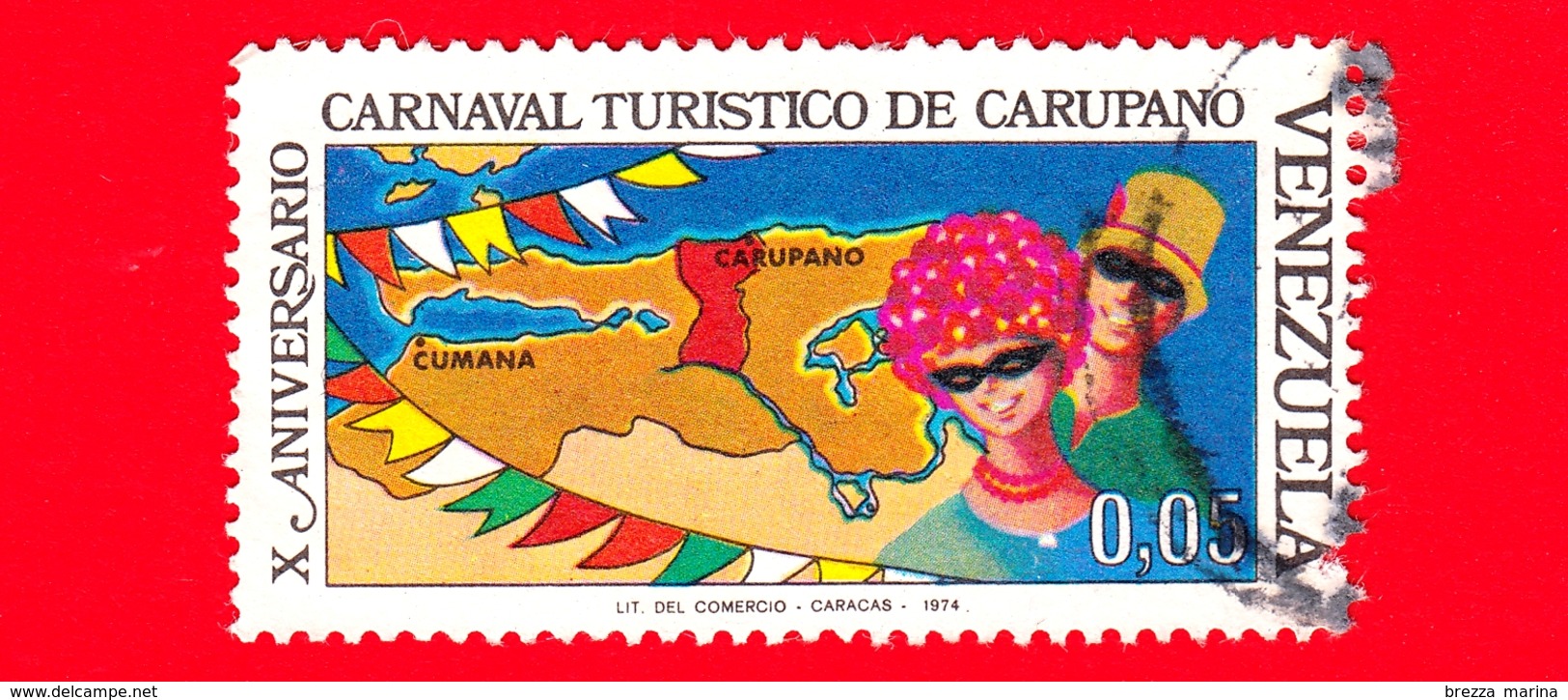 VENEZUELA - Usato - 1974 - 10 Anni Del Carnevale Di Carupano - 0.05 - Venezuela