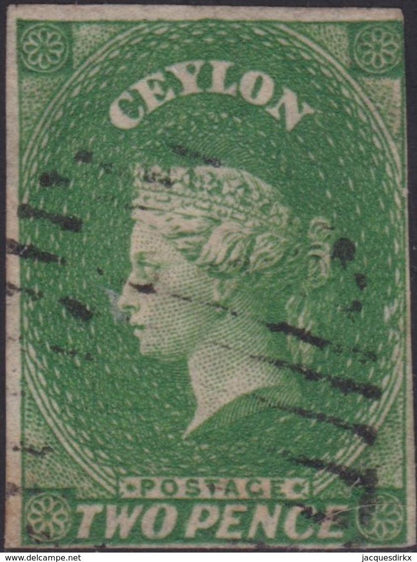 Ceylon    .   SG  .   3a         .  O      .    Gebruikt       .   /    .   Cancelled - Ceylon (...-1947)