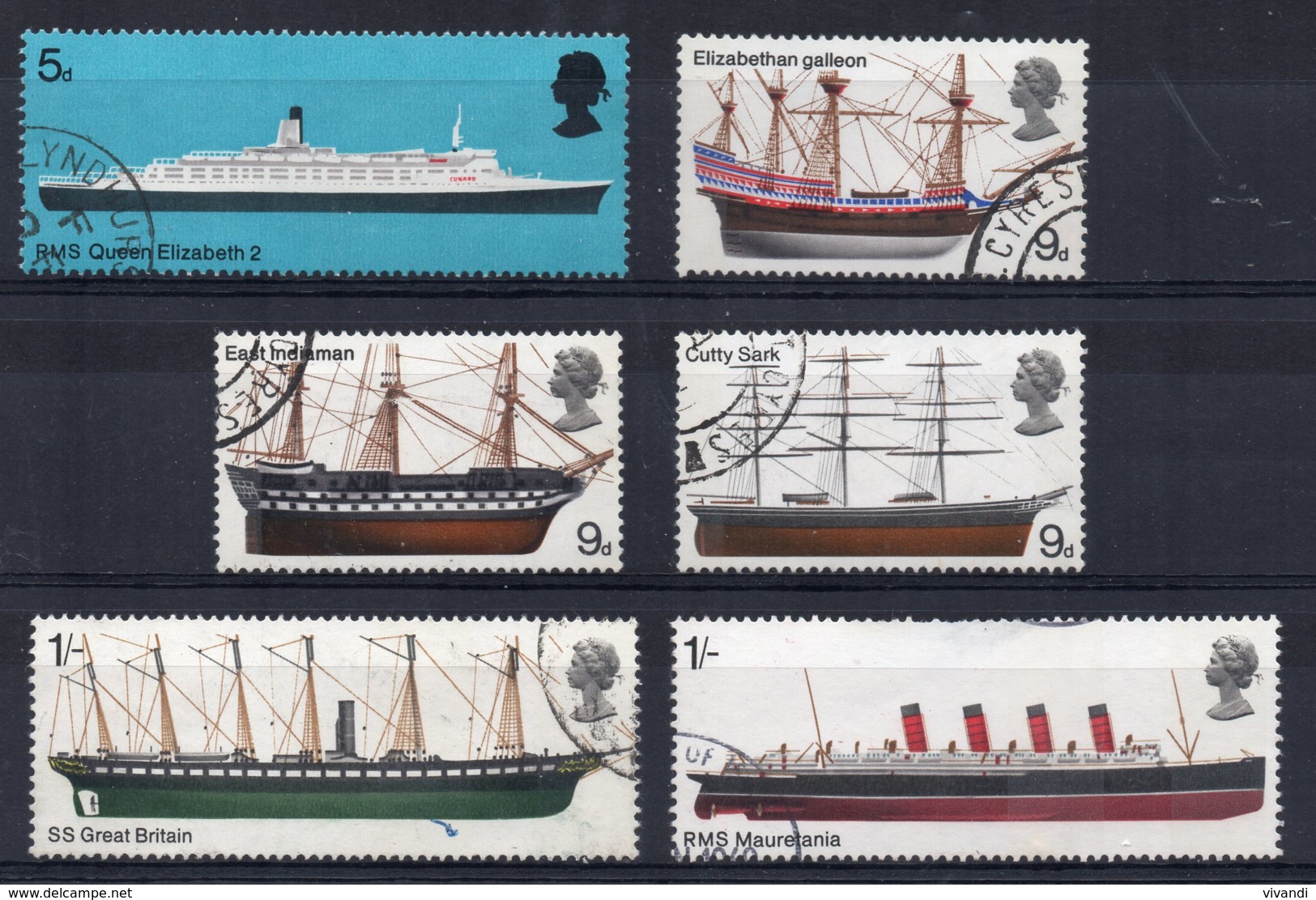 Great Britain - 1969 - British Ships - Used - Oblitérés