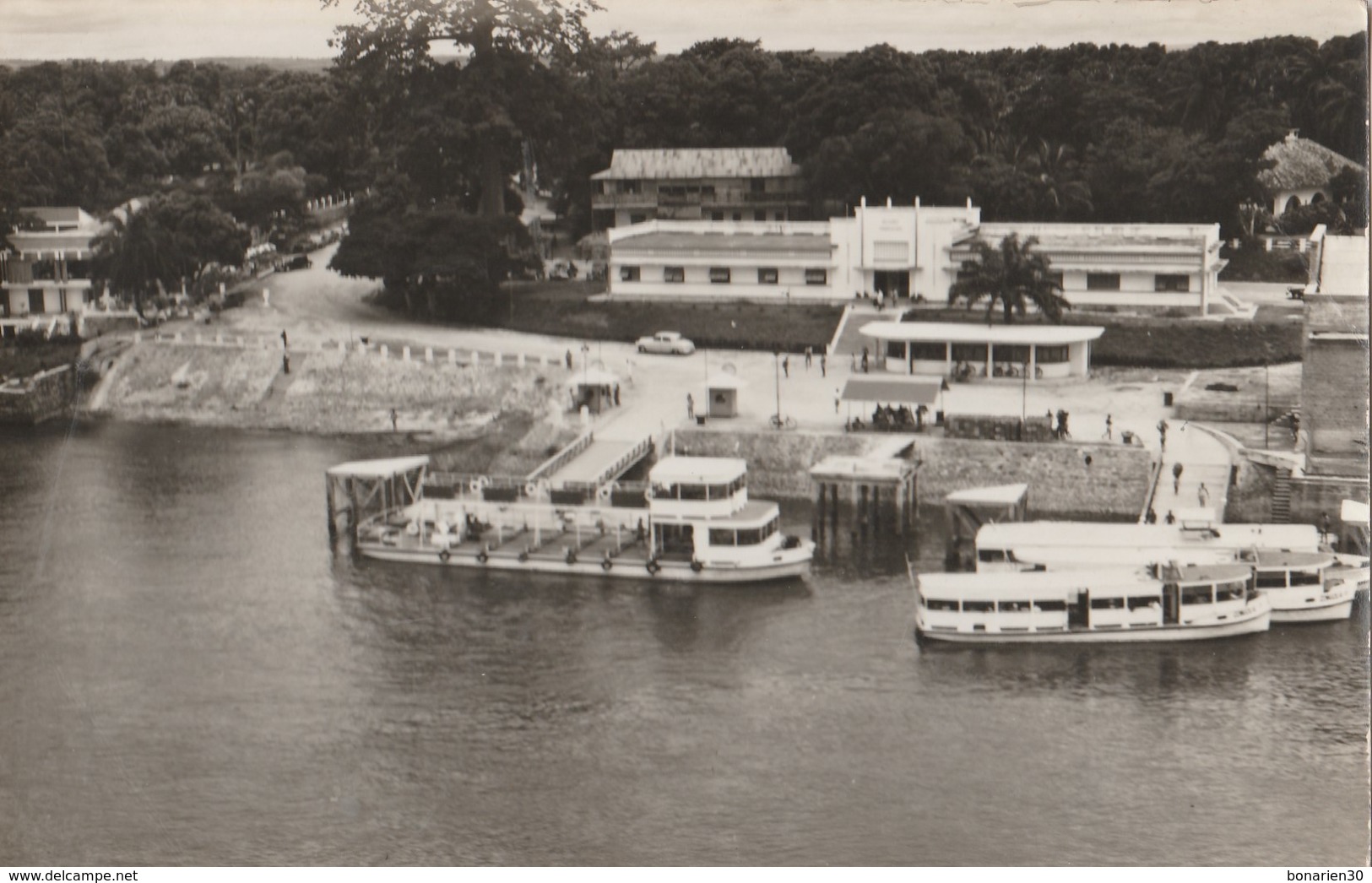 CARTE-PHOTO  CONGO KHINSHASA LEOPOLVILLE  PORT EMBARCADERE - Kinshasa - Leopoldville