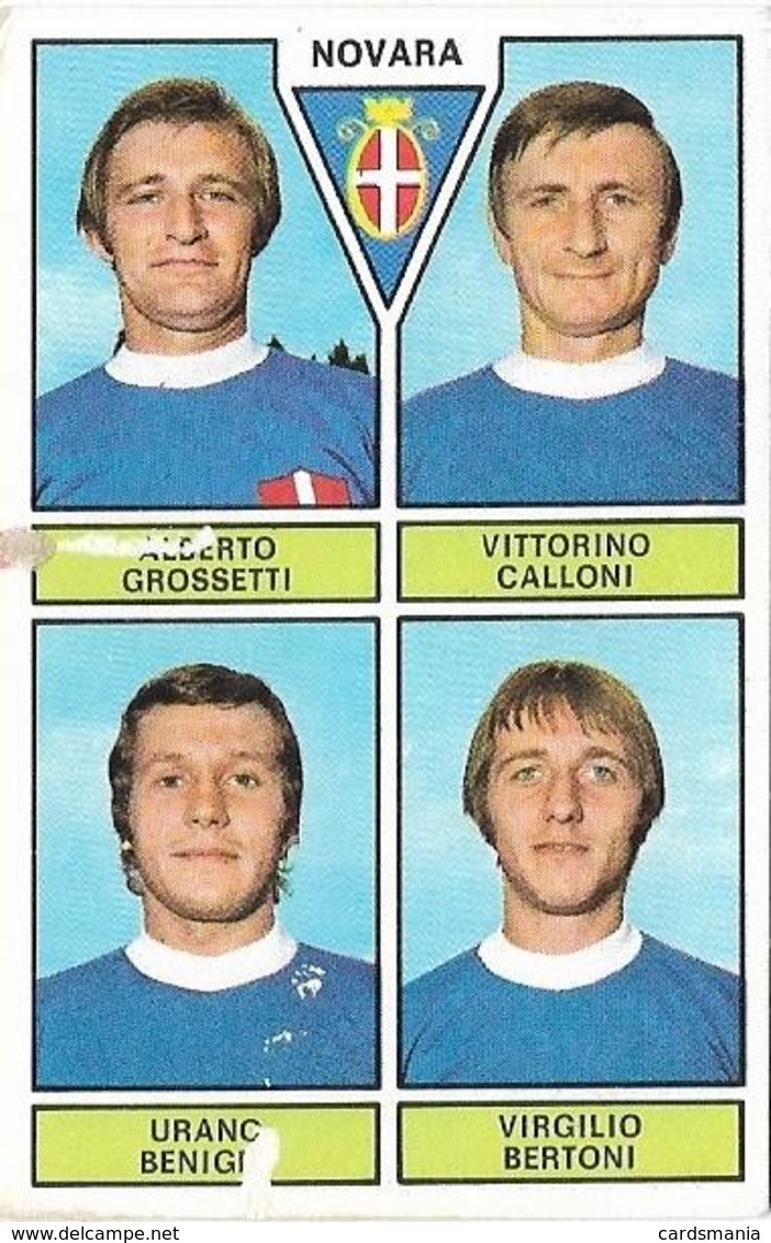 GROSSETTI/CALLONI/BENIGNI/BERTONI NOVARA PANINI 1971/72 Nuova - Edizione Italiana