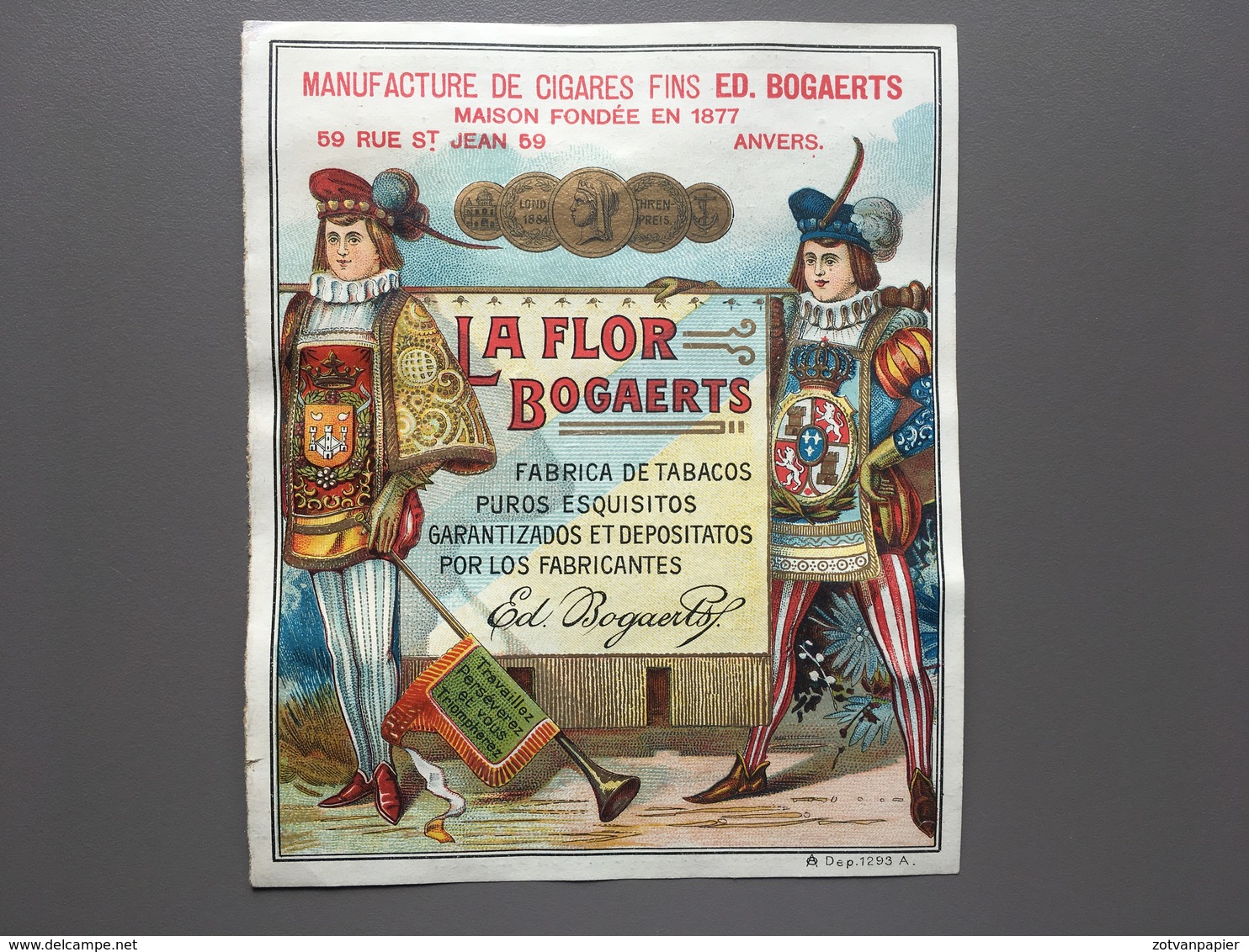 ANTWERPEN - Bogaerts - Sigaren - Cigares - Tabaco - Tabak - Publicités