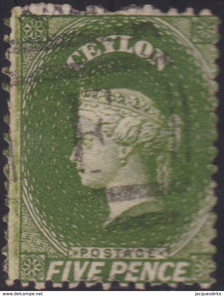 Ceylon    .   SG  .   66b       .  O      .    Gebruikt       .   /    .   Cancelled - Ceylon (...-1947)