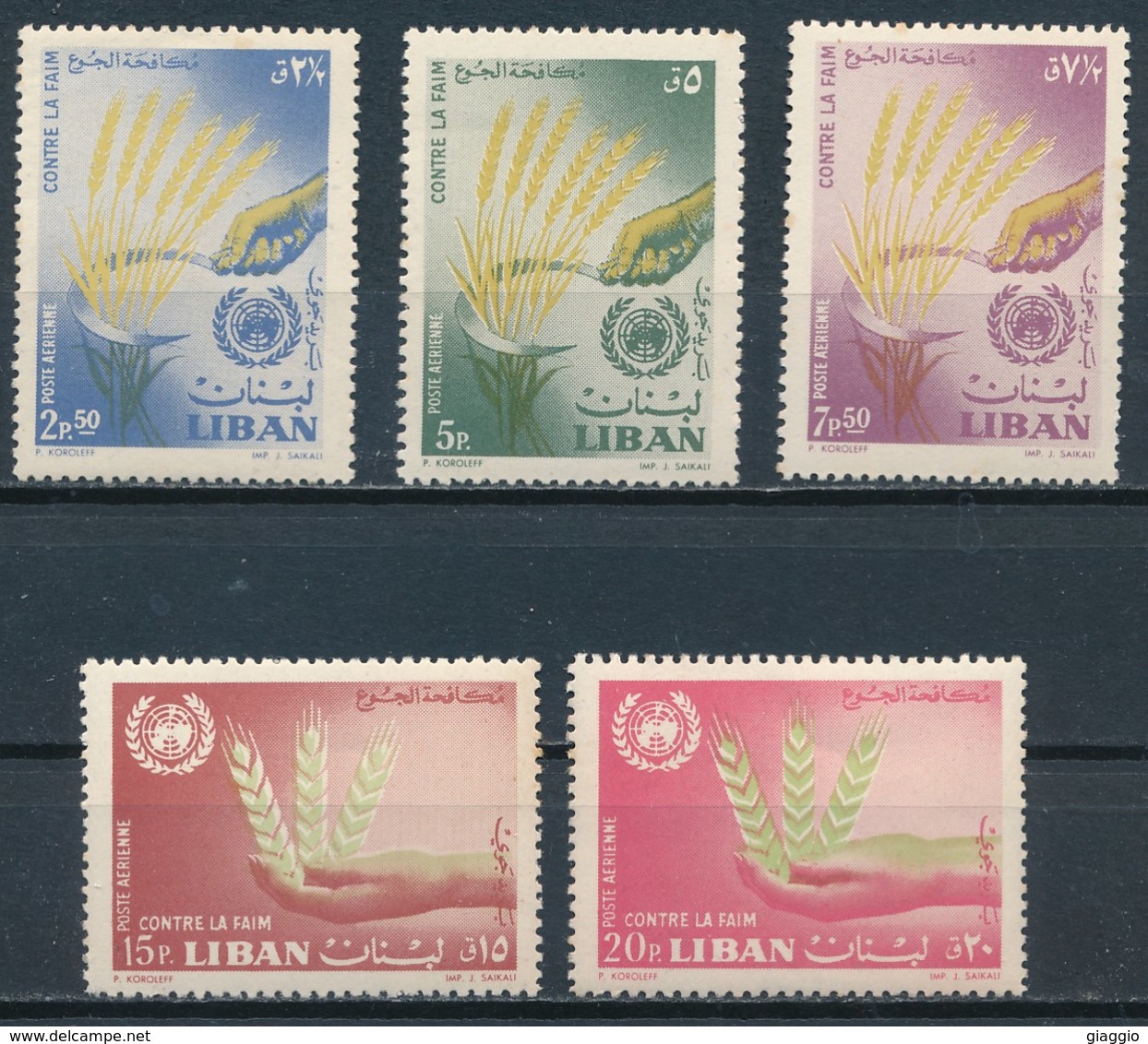 °°° LIBAN - Y&T N°275/79 PA - 1963 MNH °°° - Libano