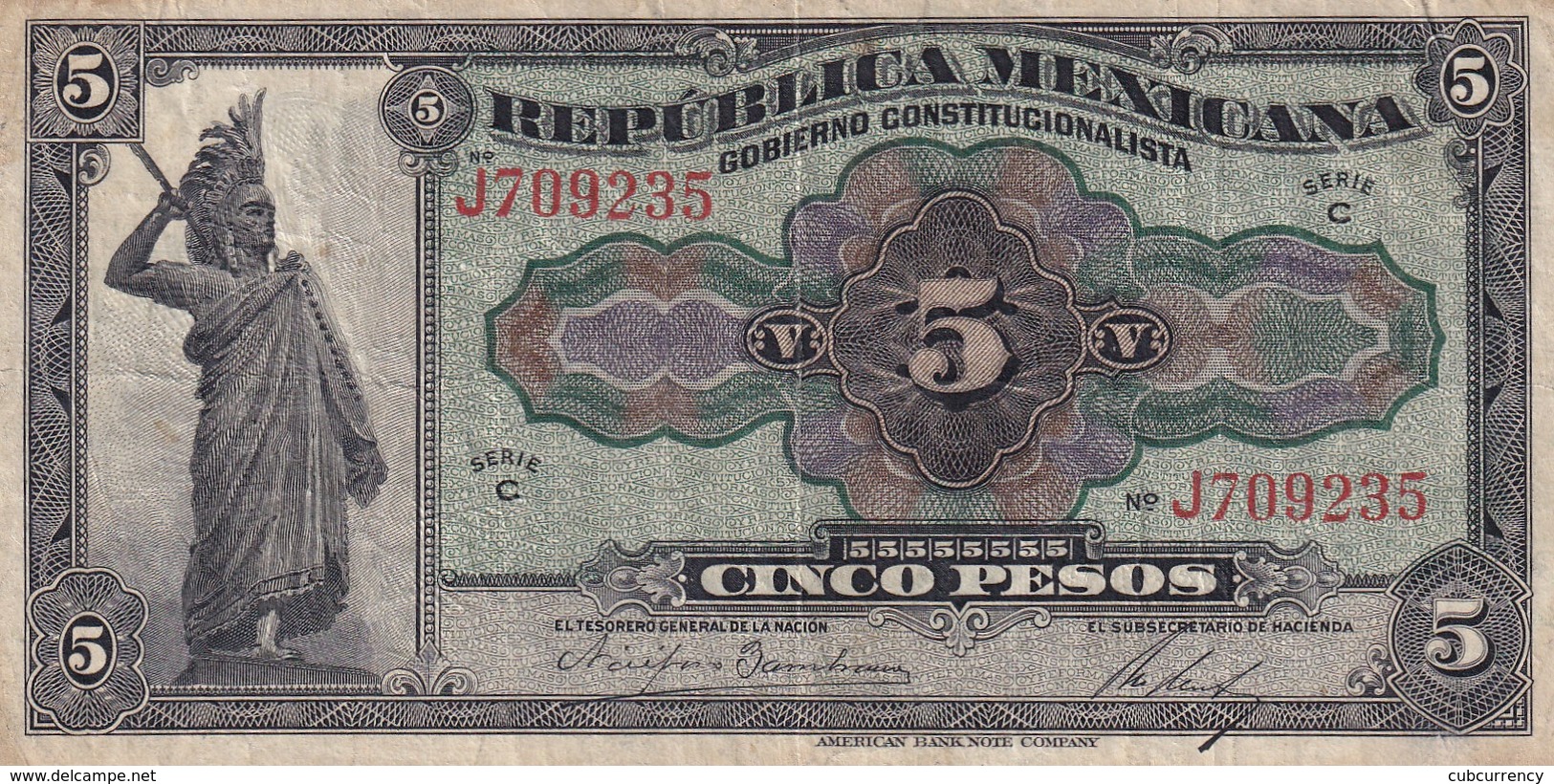 Mexico República Mexicana 5 Pesos, - Mexique