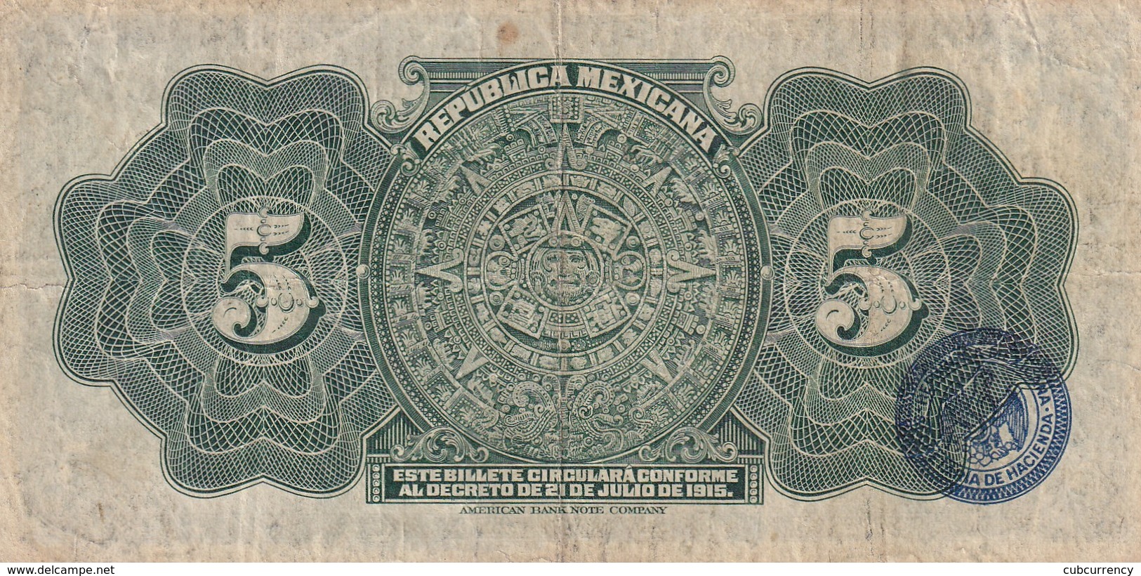 Mexico República Mexicana 5 Pesos, - Mexique