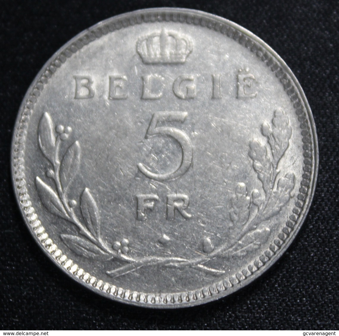 BELGIE LEOPOLD III 5 FR BELGIE 1936  MOOIE STAAT 2 SCANS - 5 Francs