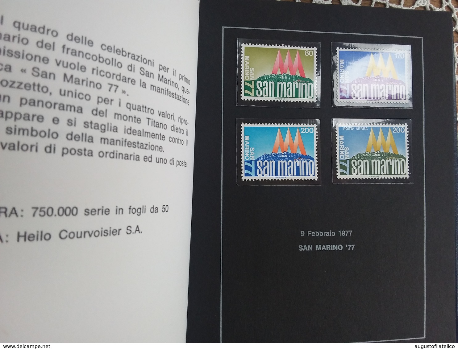 SAN MARINO - Libro Emesso Da San Marino Con I Francobolli Del 1977 Nuovi ** + Spese Postali - Ungebraucht