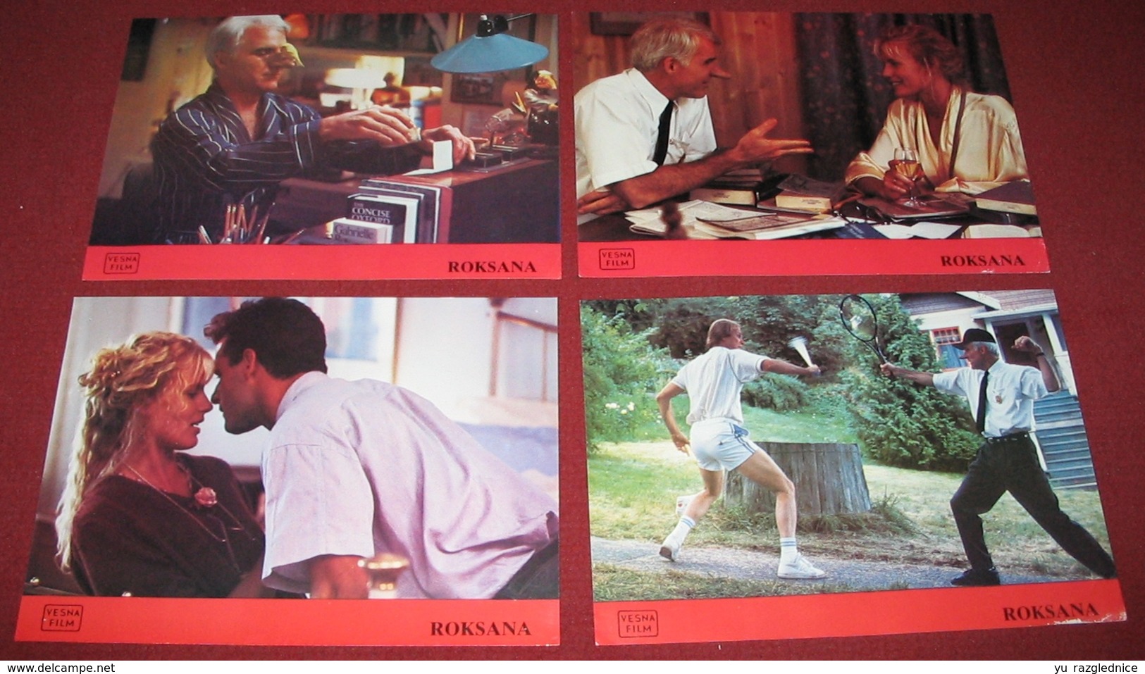 Steve Martin ROXANNE Daryl Hannah 4x Yugoslavian Lobby Cards - Foto's