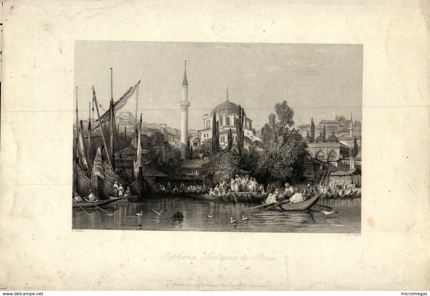 CONSTANTINOPLE - Tophana - Entrance To Pera - Prints & Engravings