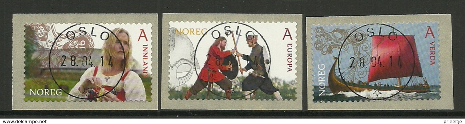 Norway 2014 The Vikings Central Cancel Y.T. 1795/1797 (0) - Usati