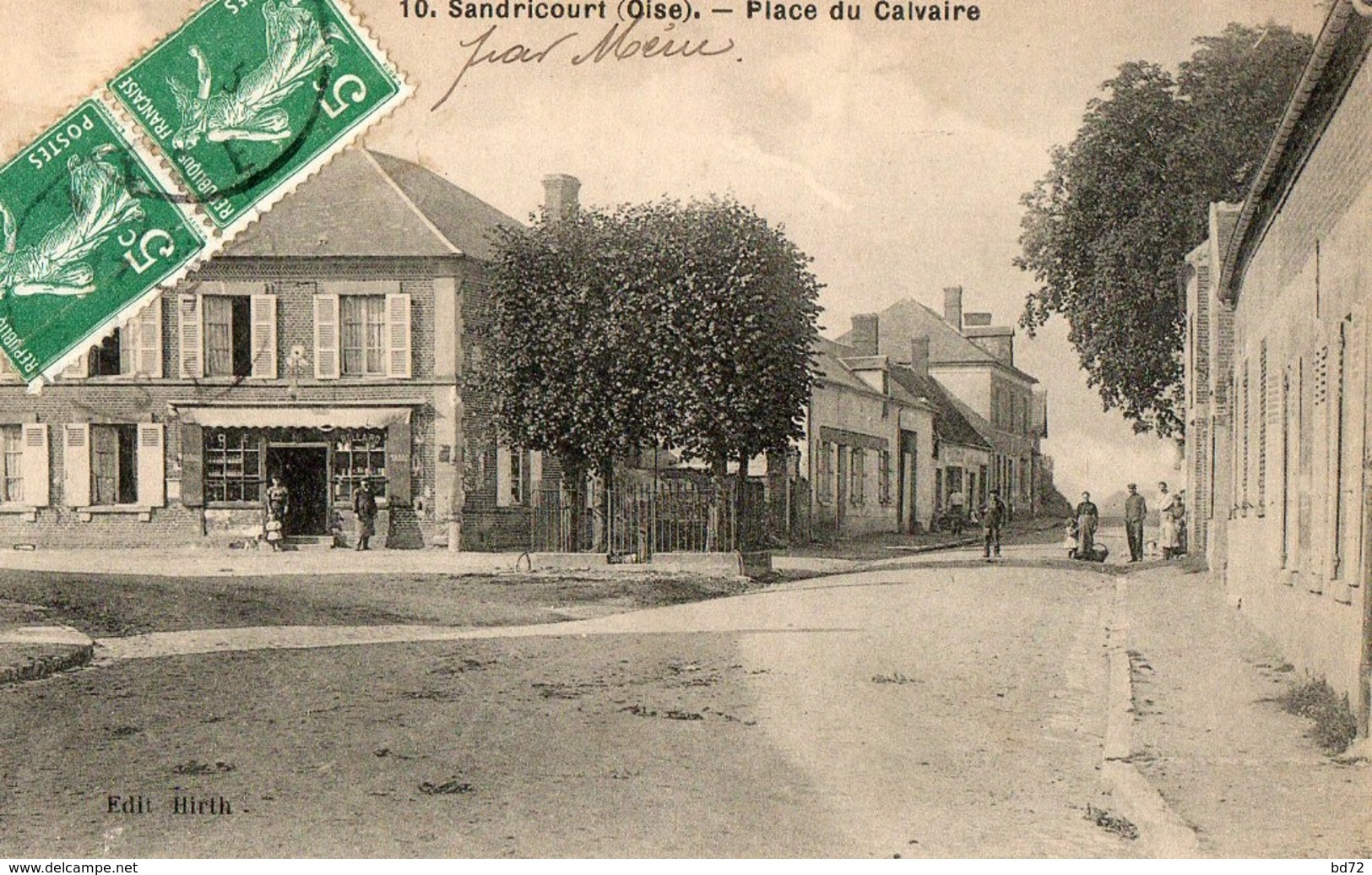 SANDRICOURT ( Oise ) Place Du Calvaire - Autres & Non Classés