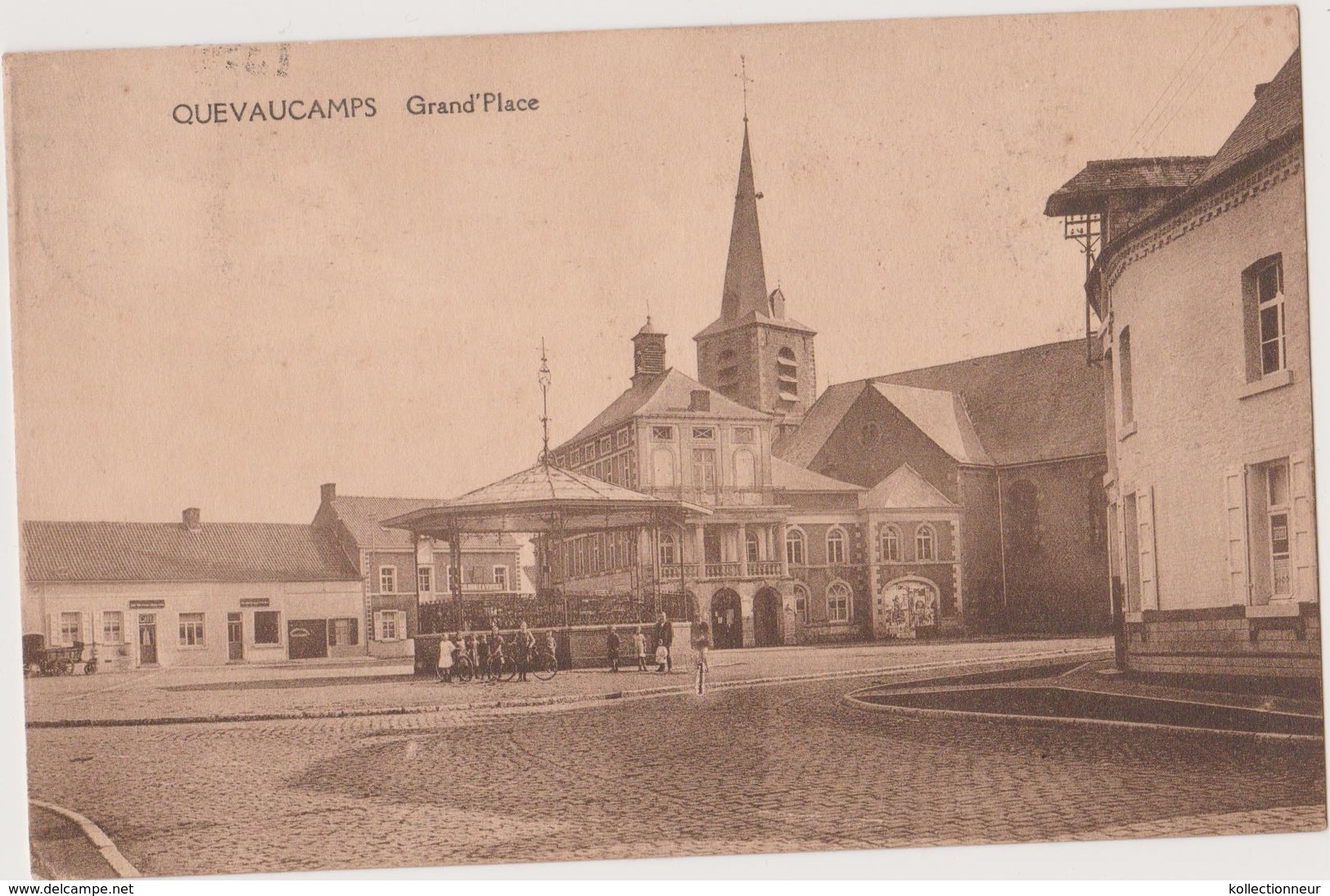 QUEVAUCAMPS - BELOEIL -  GRAND- PLACE -1920 - PUB PARFUMERIE LOCALE - Beloeil