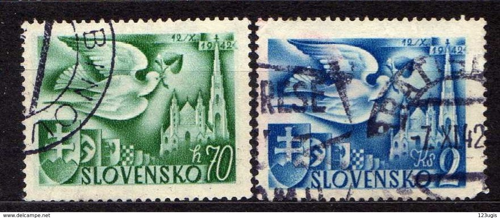 Slowakei / Slovakia, 1942, Mi 102; 104, Gestempelt  [060419XXV] - Oblitérés