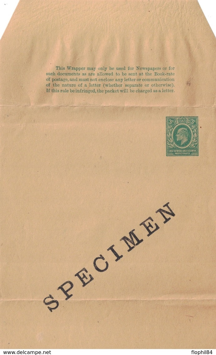 BRITISH EAST AFRICA & UGANDA - ENTIER POSTAL - SPECIMEN. - Protectoraten Van Oost-Afrika En Van Oeganda