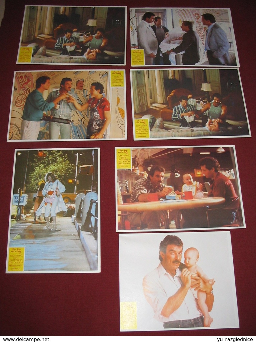Tom Selleck 3 MEN AND A BABY Ted Danson 7x Yugoslavian Lobby Cards - Foto's