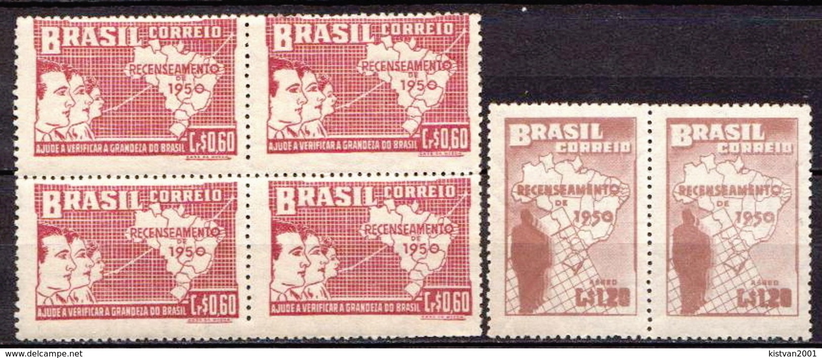 Brazil MNH Set In Pair And Block Of 4 - Unused Stamps