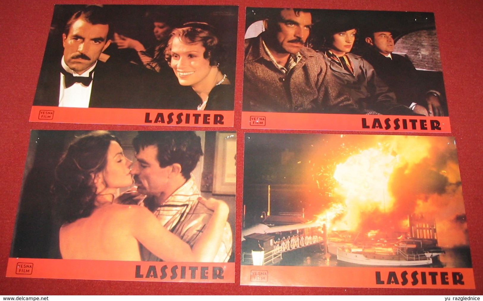 Tom Selleck LASSITER Jane Seymour  4x Yugoslavian Lobby Cards - Photographs