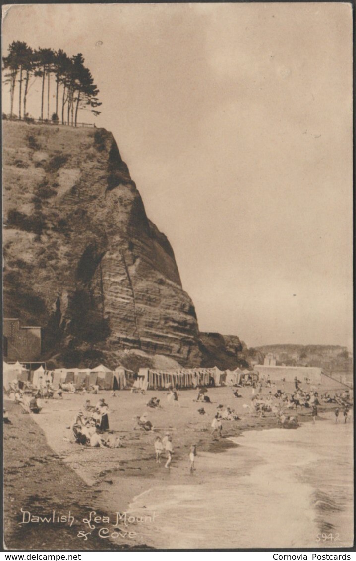 Lea Mount & Cove, Dawlish, Devon, 1923 - WH Smith Postcard - Other & Unclassified