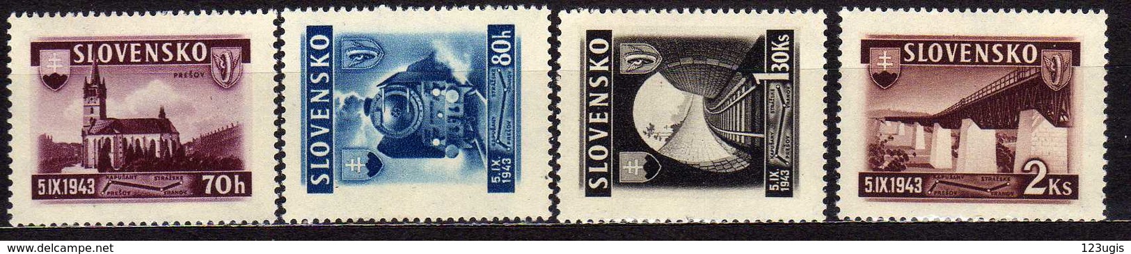 Slowakei / Slovakia, 1943, Mi 124-127 ** [060419XXV] - Unused Stamps