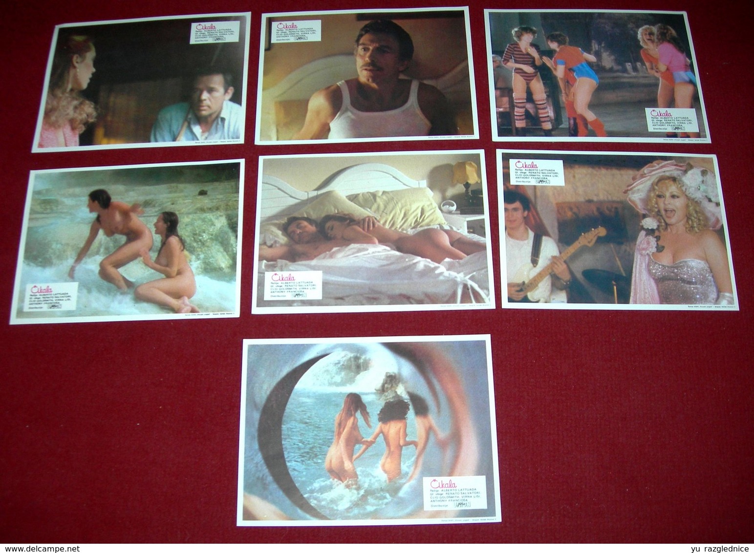 Virna Lisi LA CICALA Anthony Franciosa 7x Yugoslavian Lobby Cards - Photographs