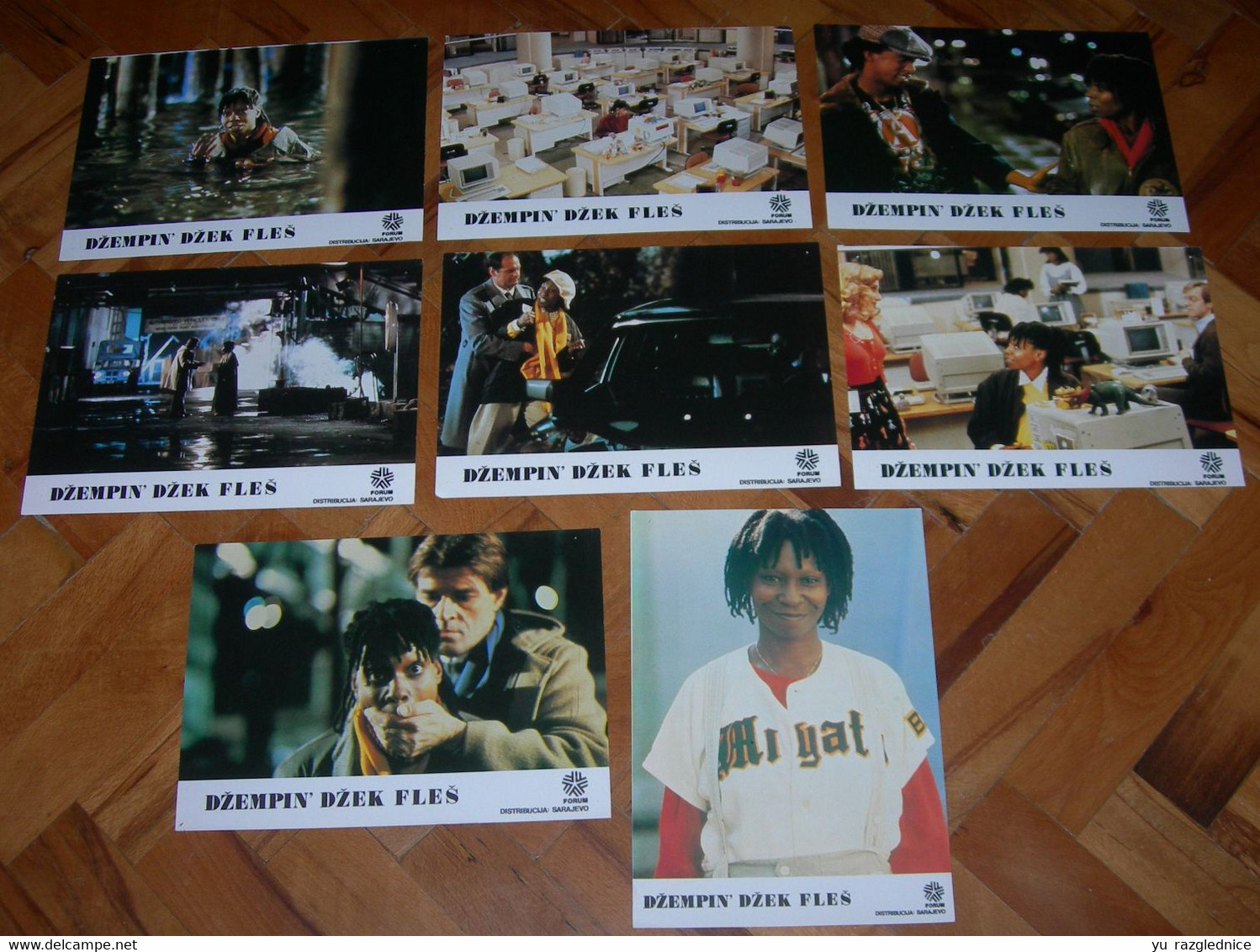 Whoopi Goldberg JUMPIN' JACK FLASH Stephen Collins John Wood -  8x Yugoslavian Lobby Cards - Foto's